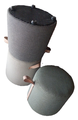 OTTOMAN ROUND 34cm (Dia) x 45cm (H) Fabric